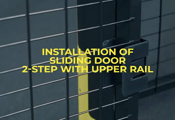 Porta scorrevole, 2-step con traversa superiore  Porta scorrevole, 2-step con traversa superiore