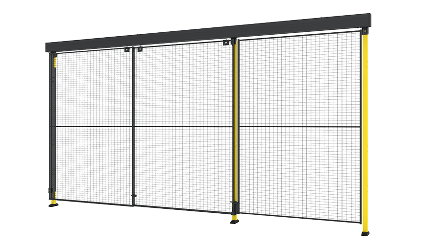 Porta scorrevole doppia con doppia guida