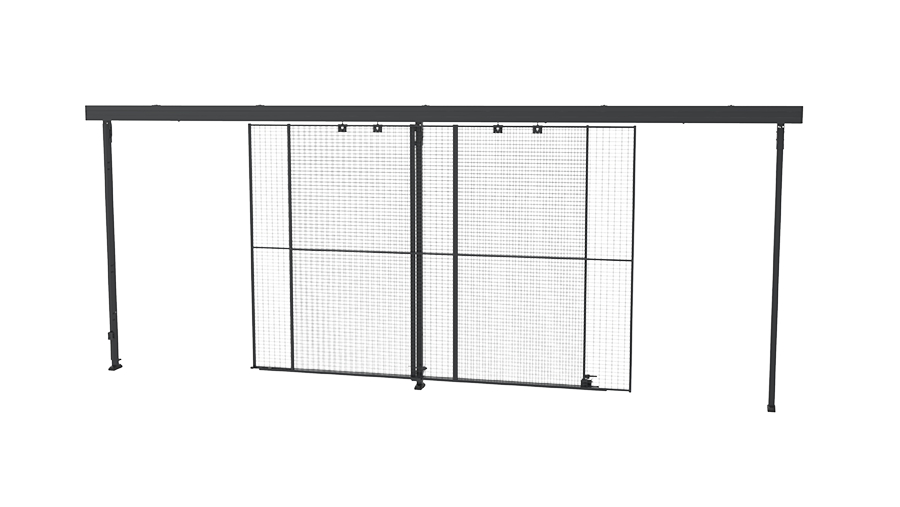 Porta scorrevole doppia, sovrapposta