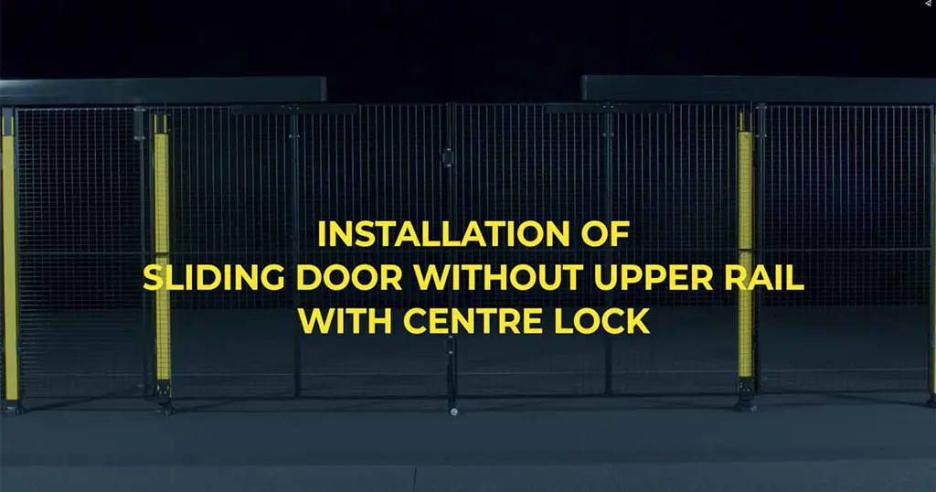 Installazione di Porta scorrevole senza guida con serratura centrale con Axelent
