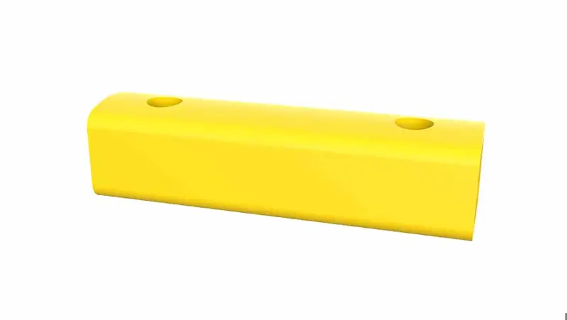 Barriera pedonale con doppia protezione dagli impatti