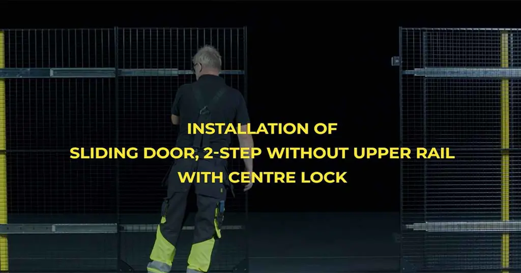 Installazione di Porta scorrevole senza guida con serratura centrale con Axelent