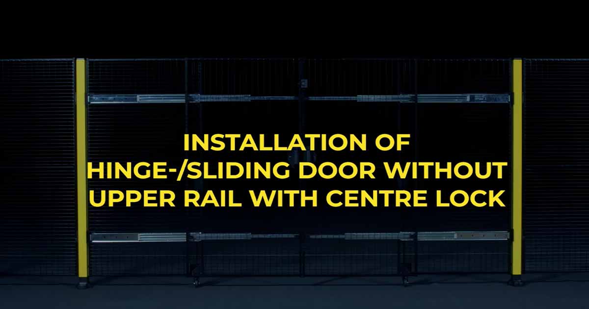 instruction video on how to assemble a Single hinge-/sliding door without upper rail