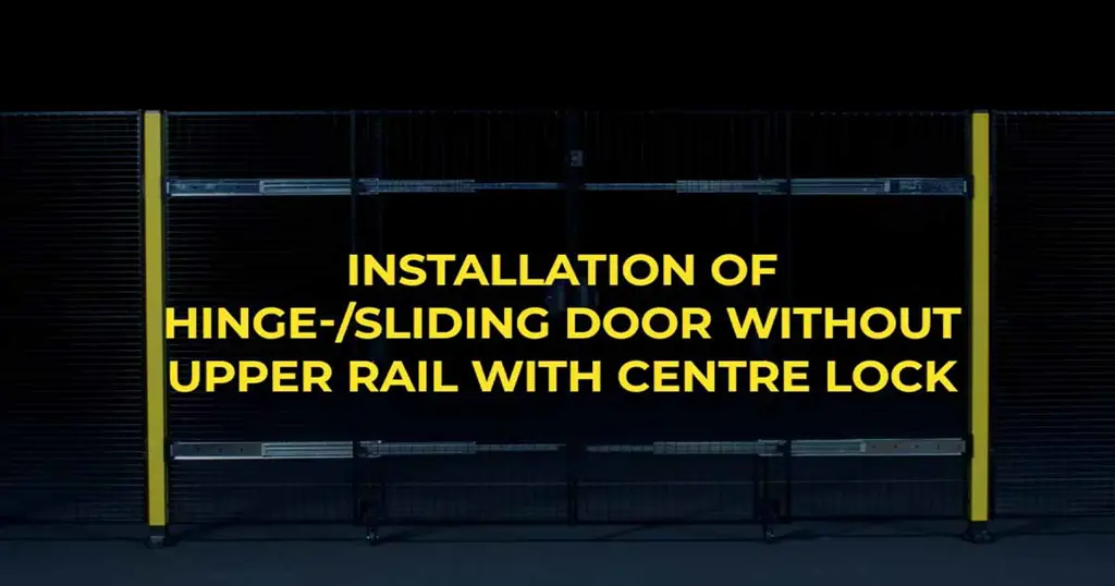 Installazione di Porta combinata a battente e a scorrimento senza guida con serratura centrale con Axelent