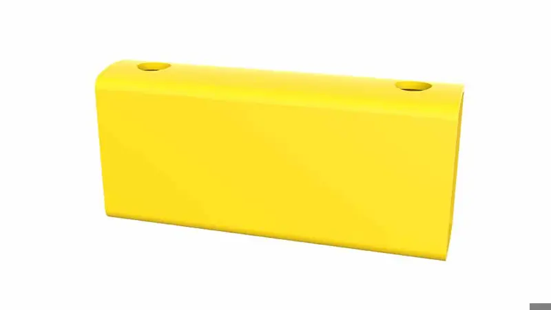 Barriera pedonale con doppia protezione dagli impatti