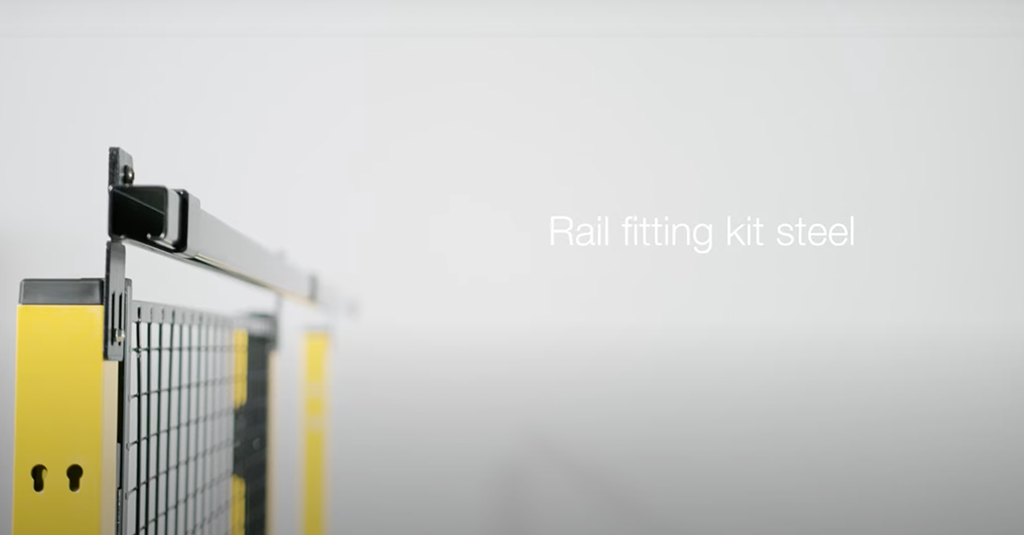 Installazione con il kit in acciaio Axelent per binari di porte scorrevoli 