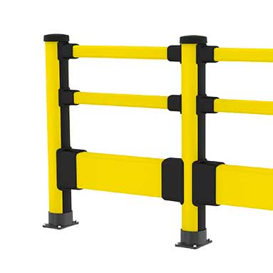 Barriera pedonale Essential con protezione antiurto alta