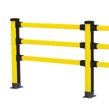 Barriera pedonale Essential con tripla traversa paraurti