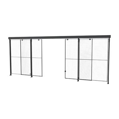 Porta scorrevole con chiusura centrale