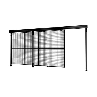 Porta scorrevole doppia con doppia guida