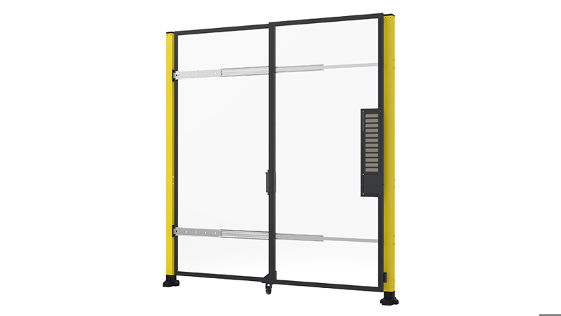 Porta combinata a battente e a scorrimento
