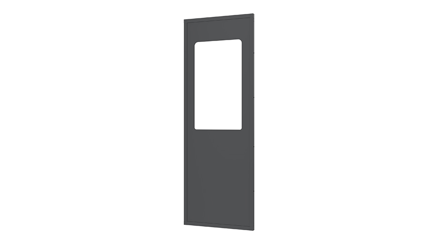 Pannello in lamiera con finestra