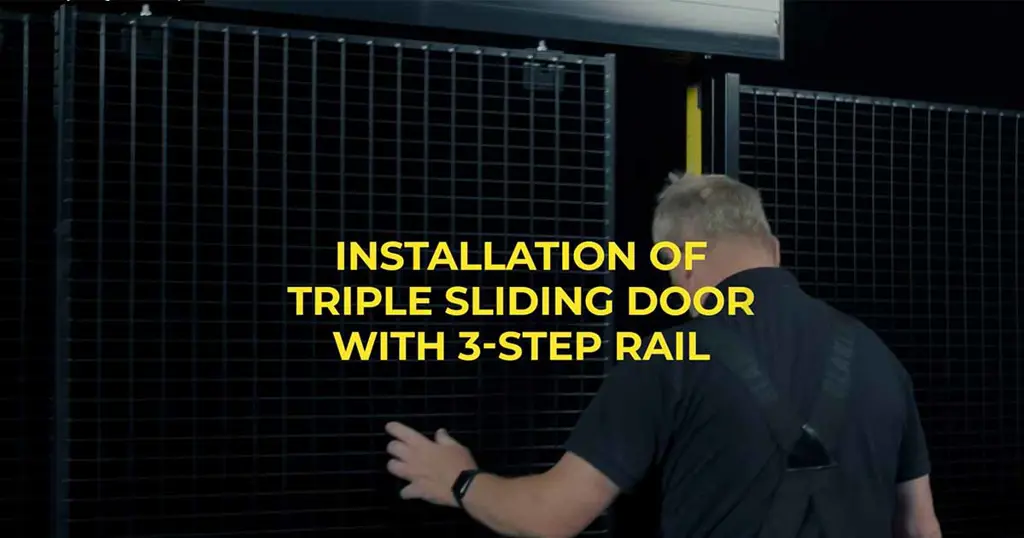 Installazione di Porta scorrevole tripla con tripla guida con Axelent